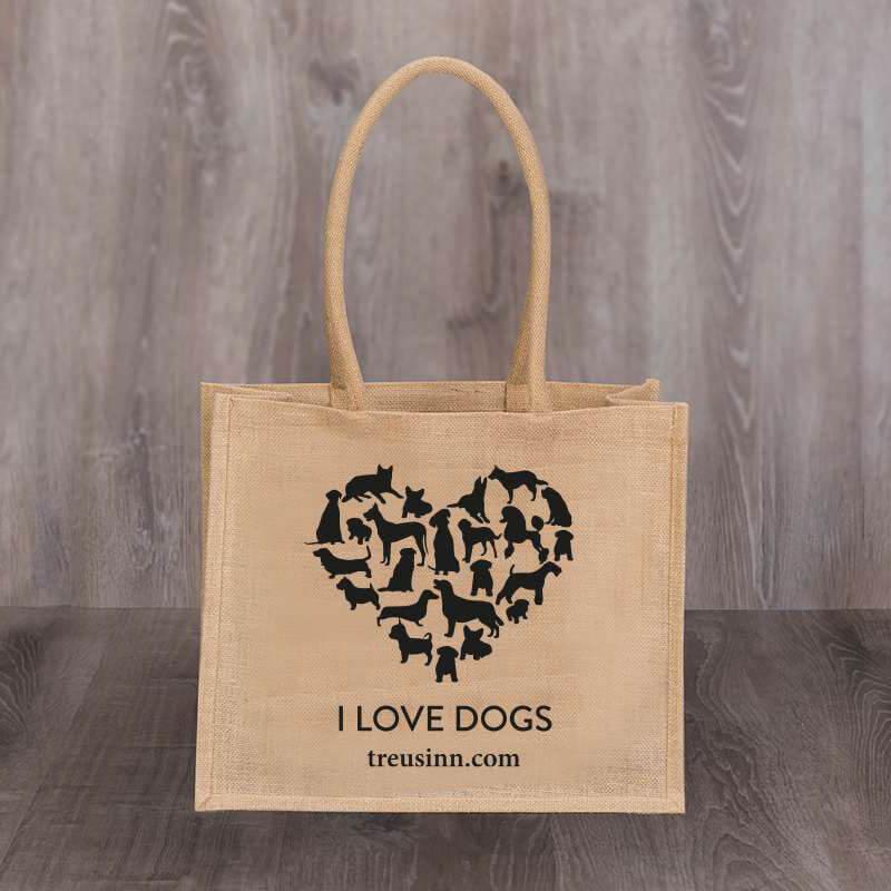 Shopper Jute Love and a Dog