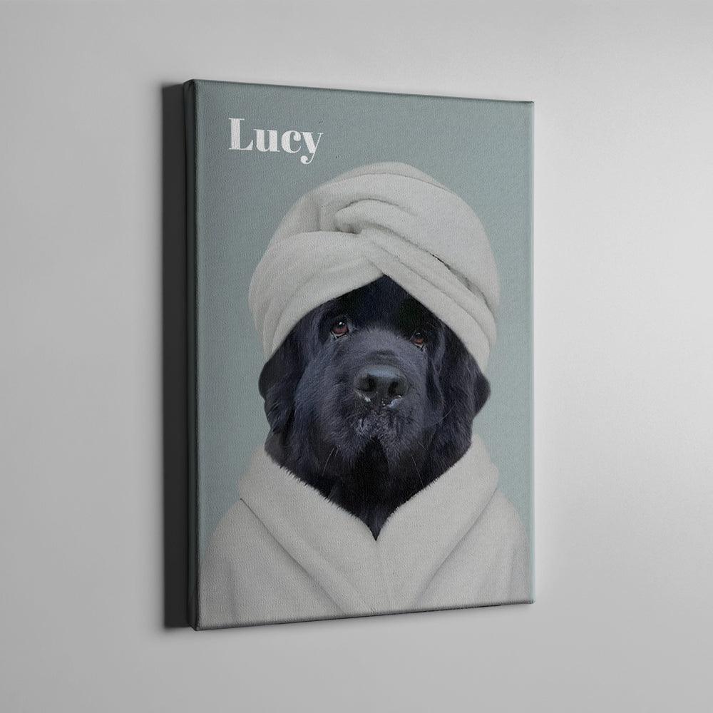 Toilett personalisierte Hundeleinwand