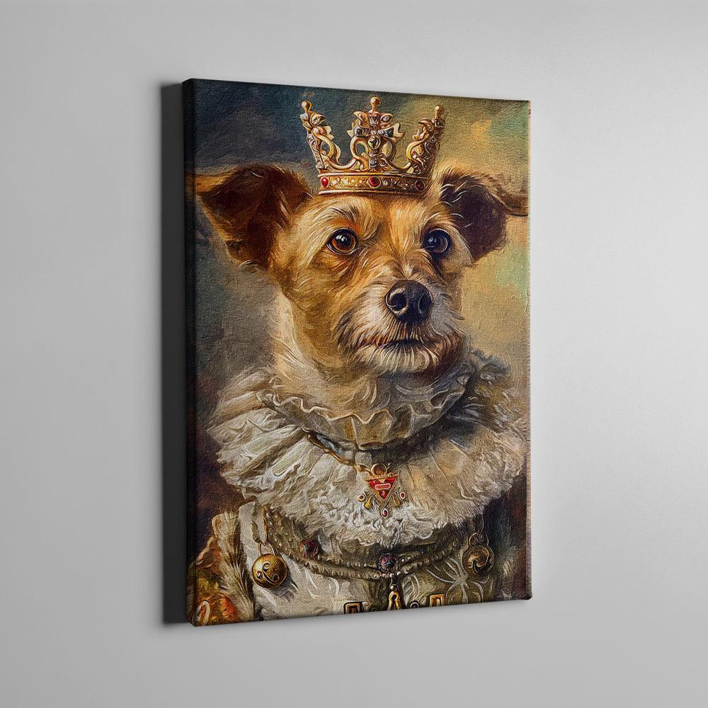 Royal personalisierte Hundeleinwand