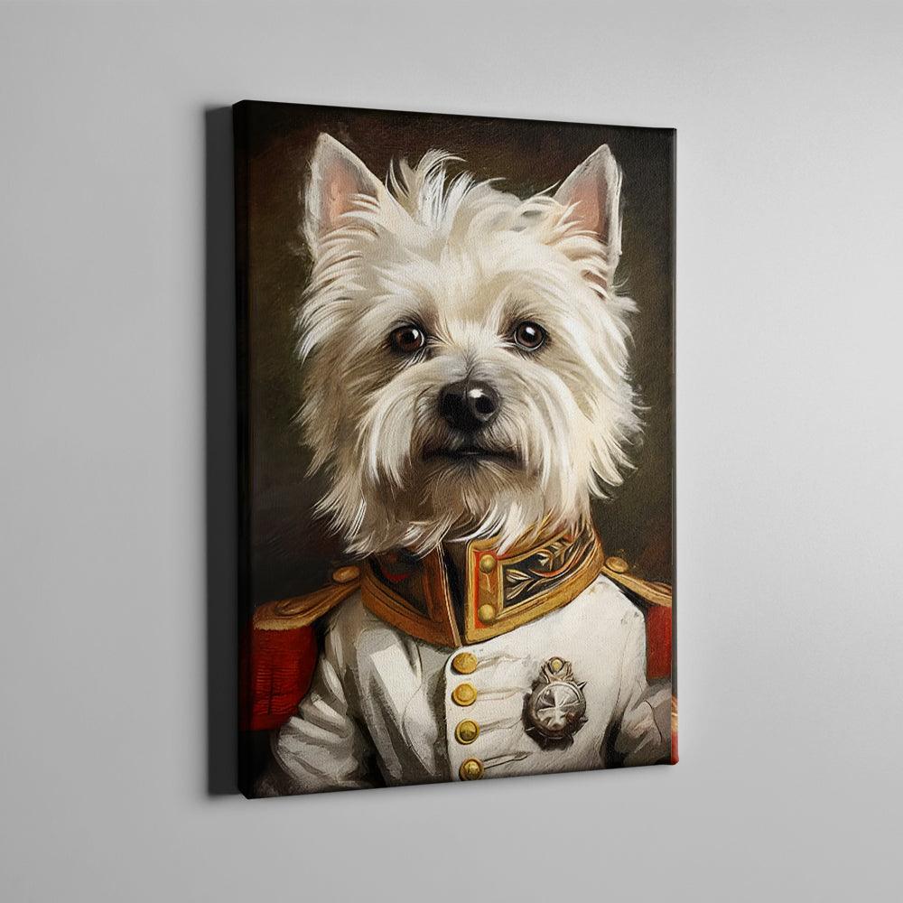 Royal personalisierte Hundeleinwand