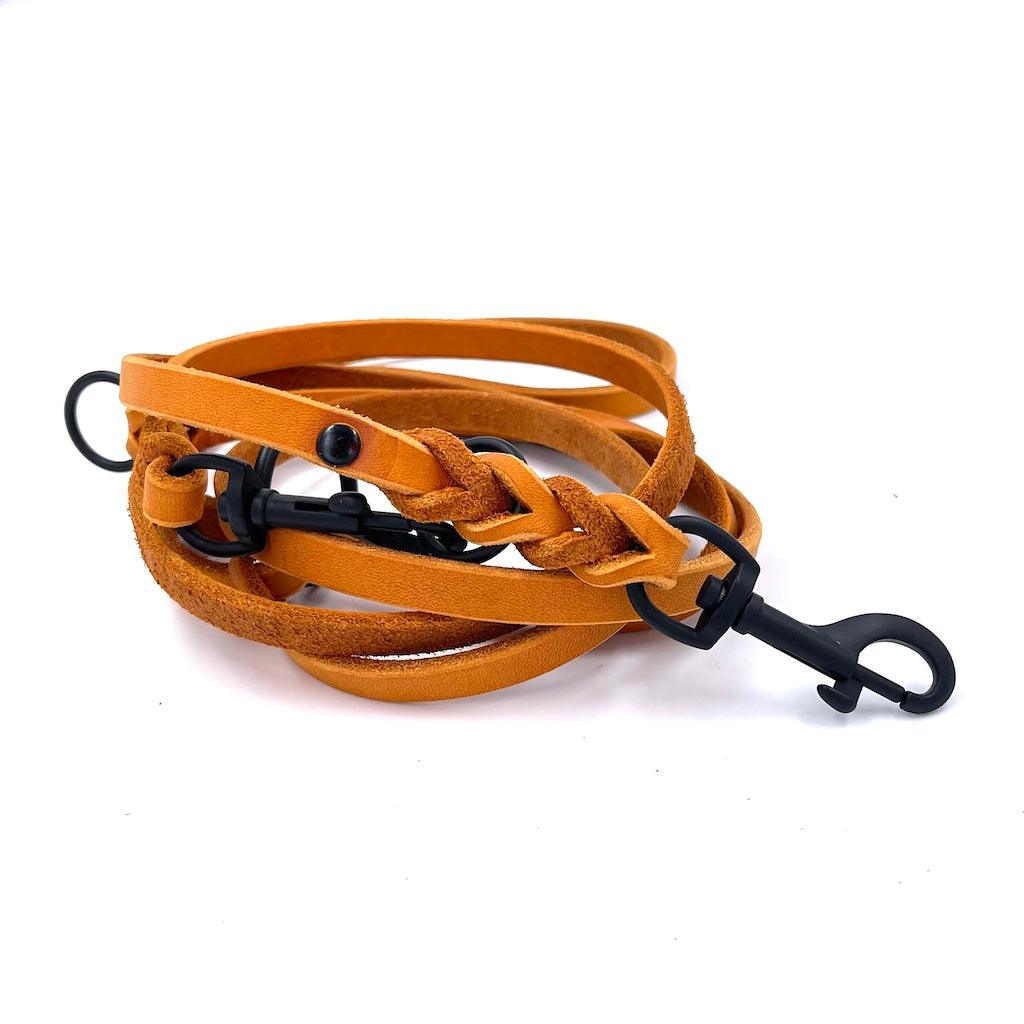 Fettlederleine in Cognac von ScandiPaws