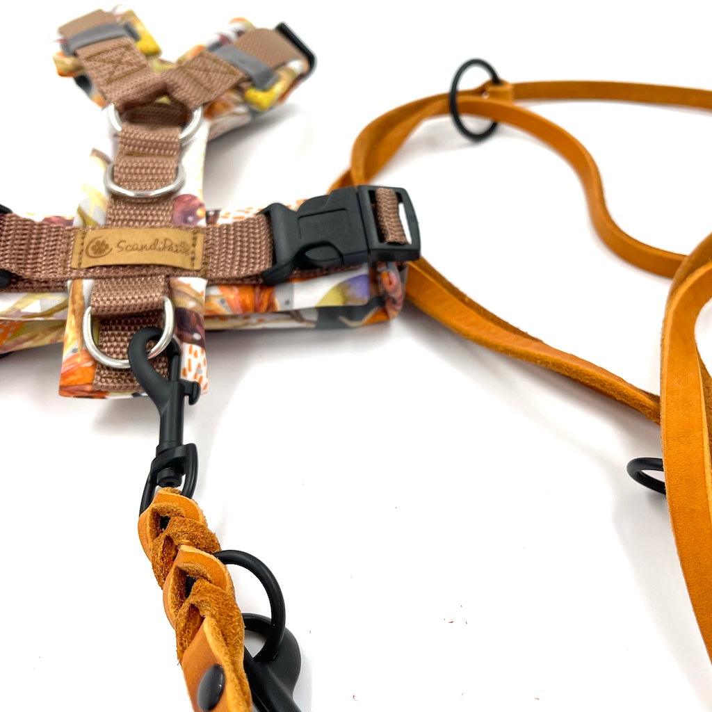 Fettlederleine in Cognac von ScandiPaws