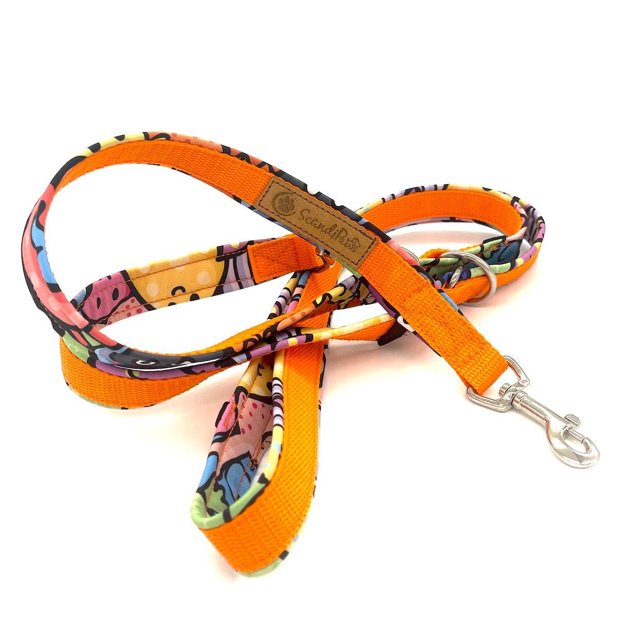 Hundeleine lang Happy Orange von ScandiPaws