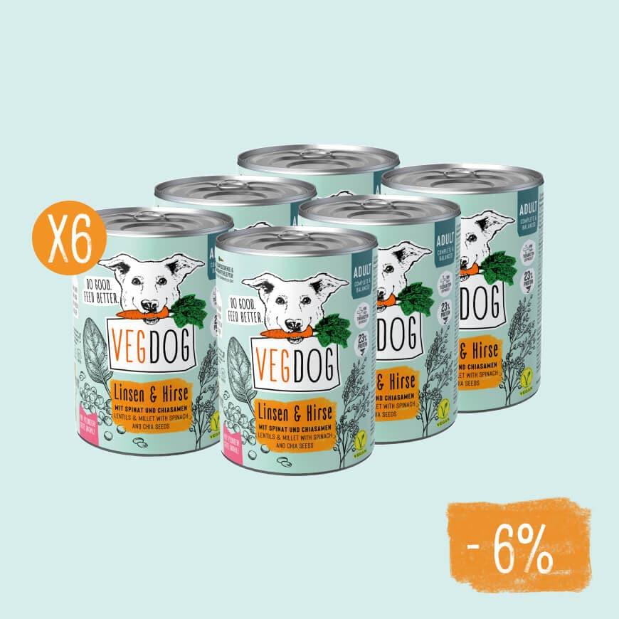 VegDog Adult Linsen & Hirse