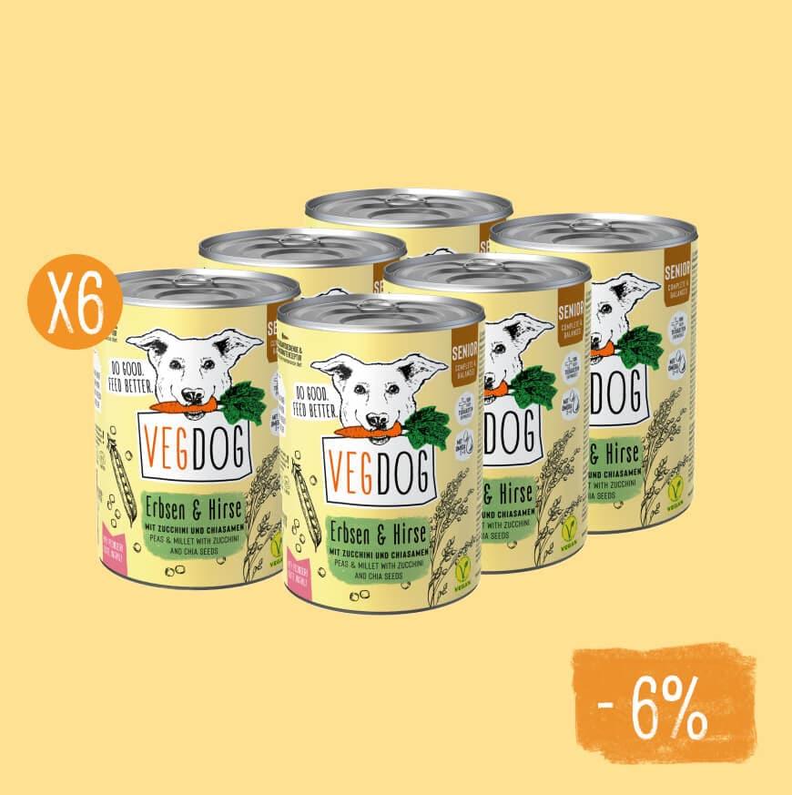 VegDog Senioren Erbsen & Hirse