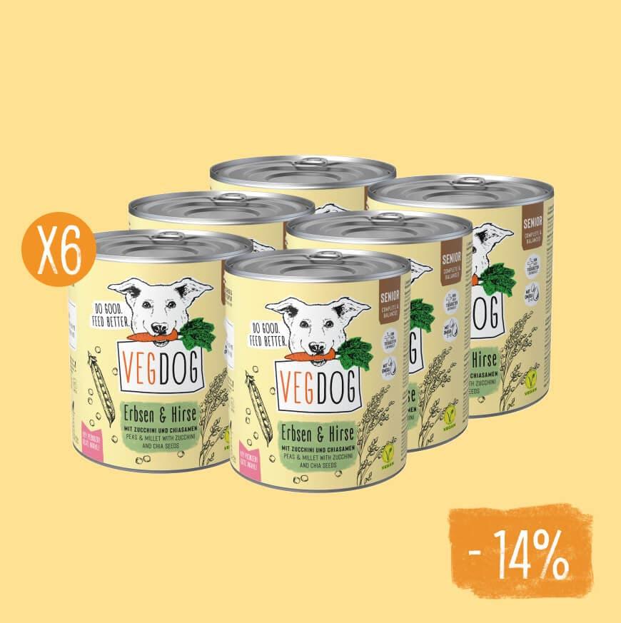 VegDog Senioren Erbsen & Hirse