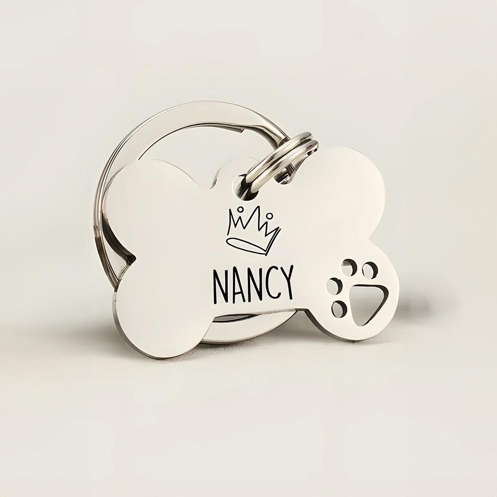 Personalisierte Hundemarke Knochen
