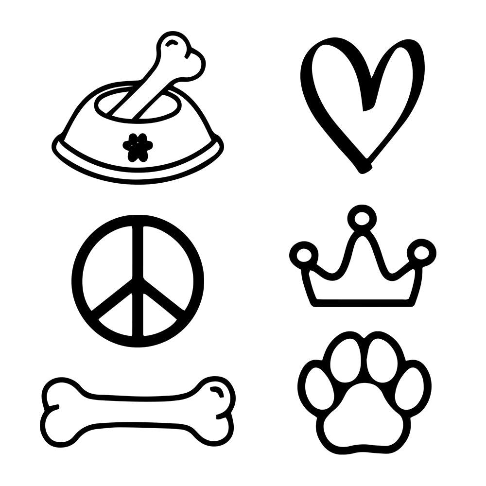 Personalisierte Hundemarke Knochen