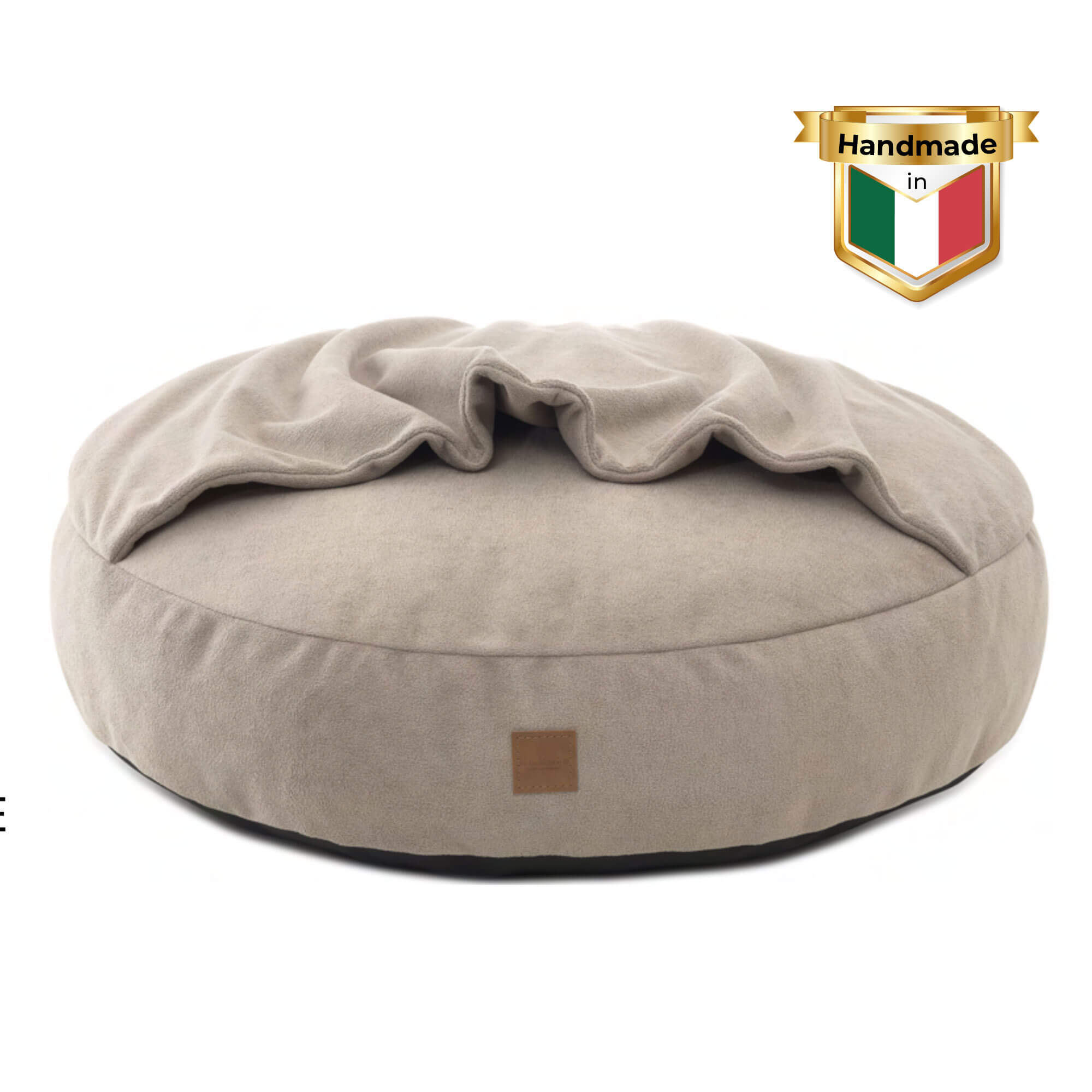 Cave Hundebett in Beige – stilvolles Hundebett mit schützender Höhle, aus umweltfreundlichem Premium-Stoff, ideal für Hunde, die sich gerne zurückziehen.