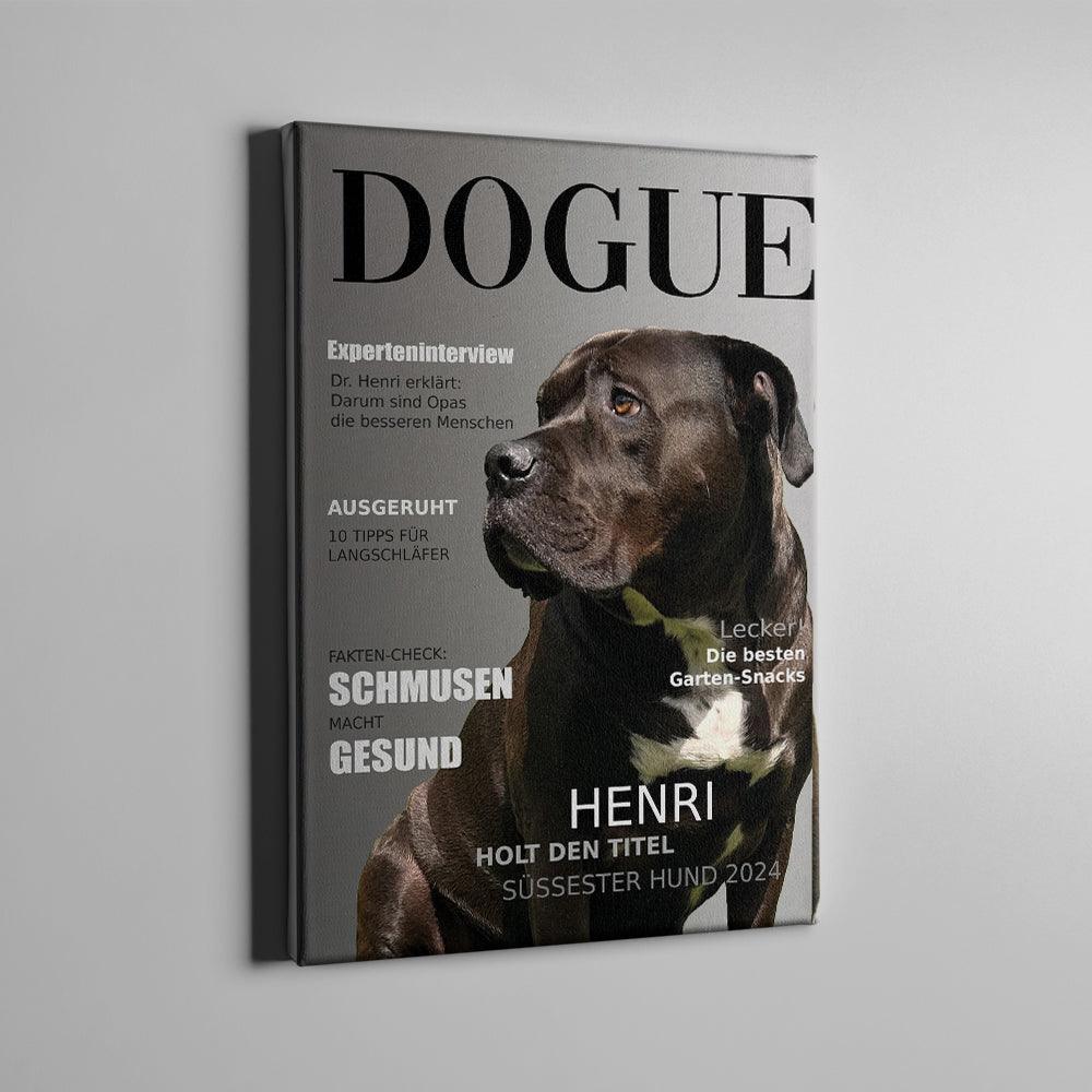 Dogue personalisierte Hundeleinwand