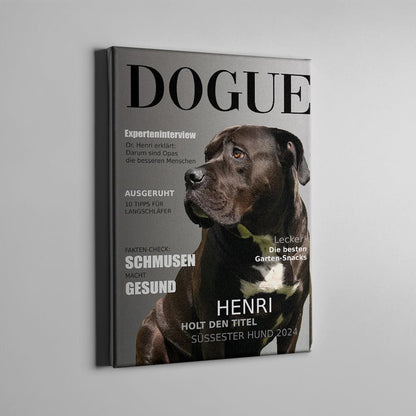 Dogue personalisierte Hundeleinwand